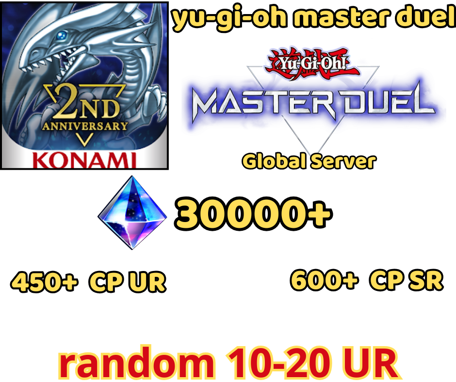 Yu-Gi-Oh! Master Duel Reroll 30k Gem(2)